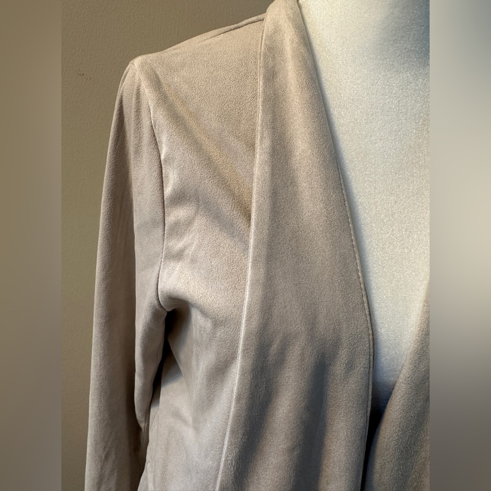 Thread & Supply Beige Drawstring Drape Jacket - image 5